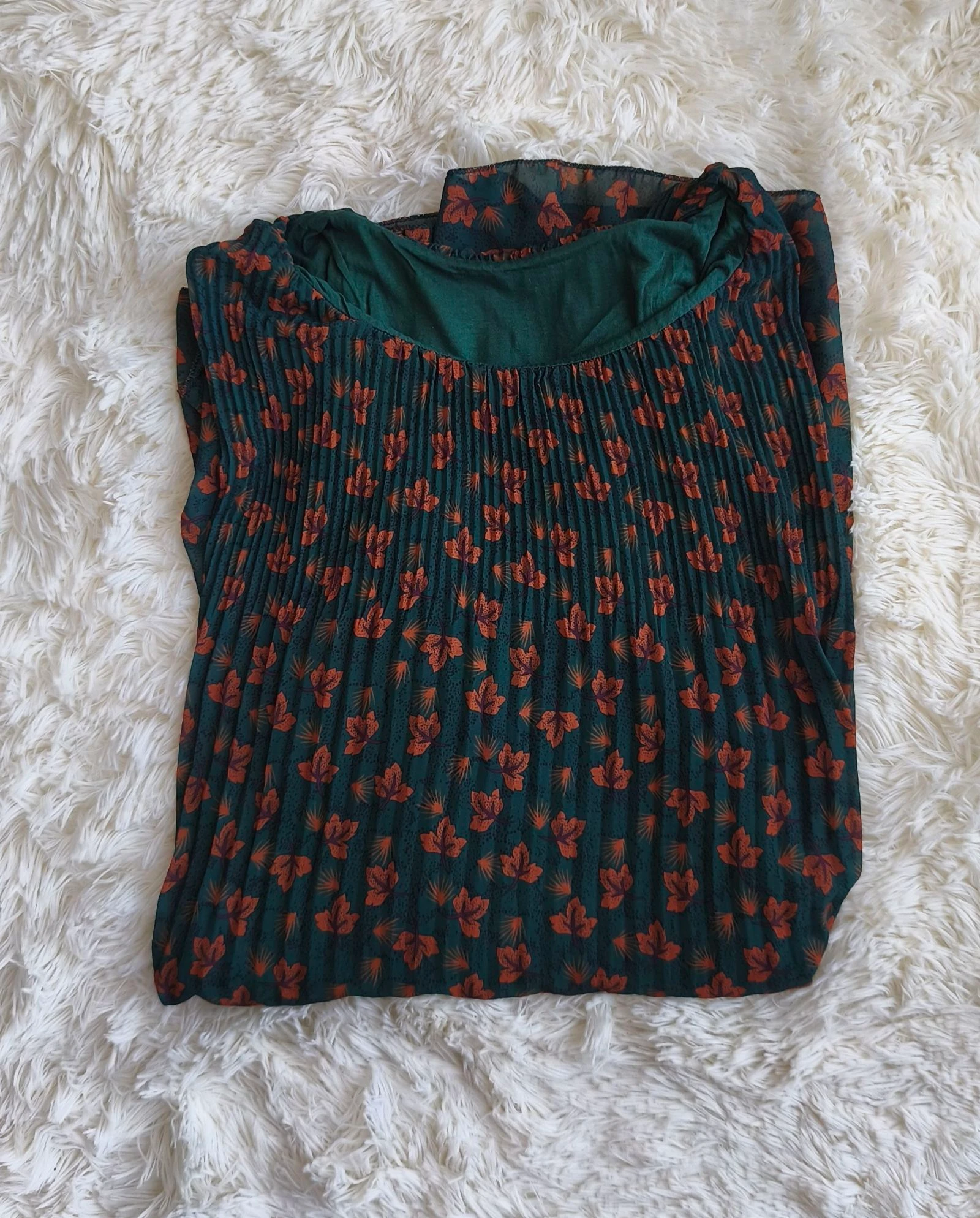 💚 vestido plisado y floreado mujer T38 💚 – photo 3